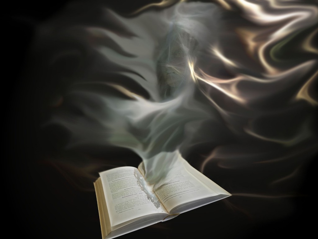 http://pixabay.com/en/spirit-soul-book-smoke-memories-751277/