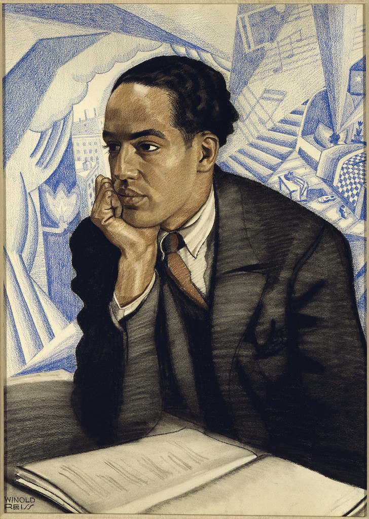 a painting of young Langston Hughes