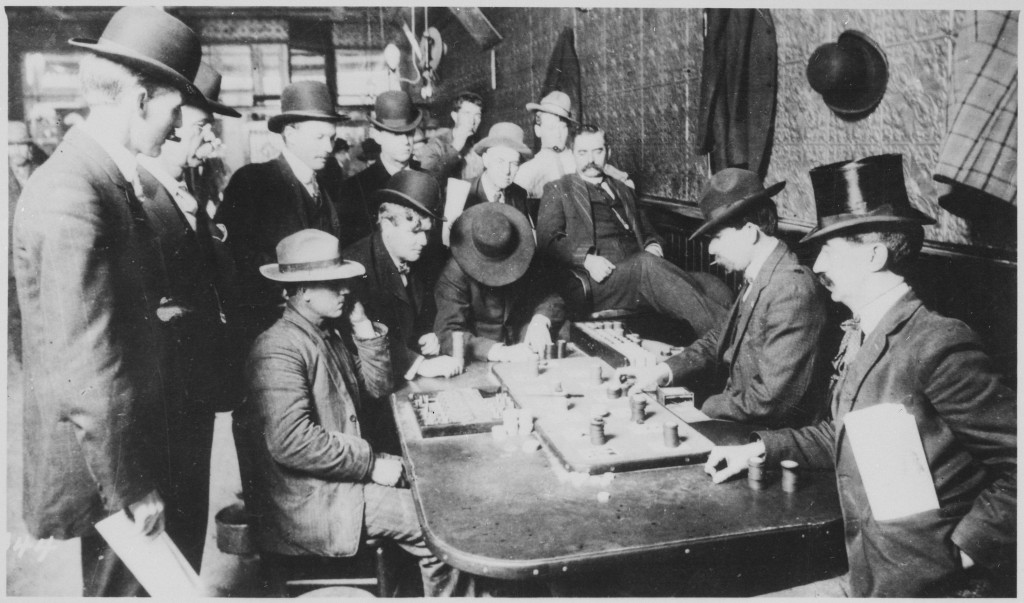 http://commons.wikimedia.org/wiki/File:%22Orient_Saloon_at_Bisbee,_Arizona..._Faro_game_in_full_blast._Recognized,_Left_to_right-Tony_Downs_(standing_with_derby)_-_NARA_-_530986.jpg
