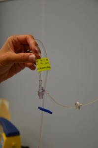 IV tubing labe