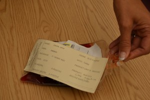 Visual inspection of the blood bag