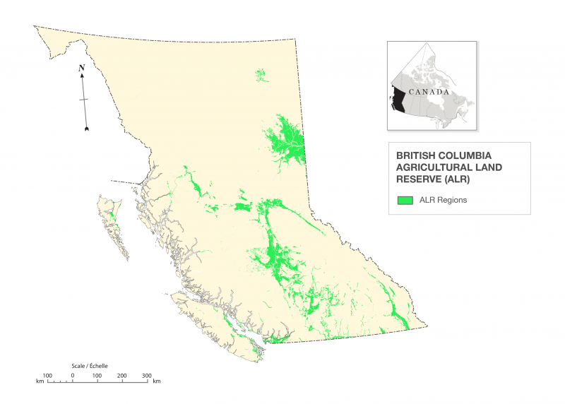 Figure 1. British Columbia Agricultural Land Reserve