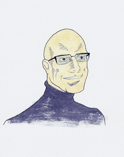 Illustration of Michel Foucault