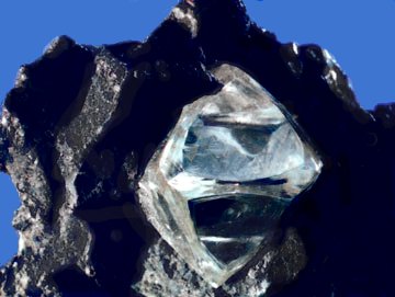 Diamond is the hardest known natural substance and is composed solely of the ele- ment carbon. Source: “Rough Diamond” by United States Geological Surveyis in the public domain