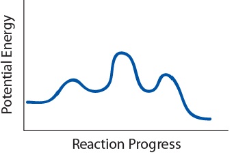 Potential energy plot of a given reaction mechanism