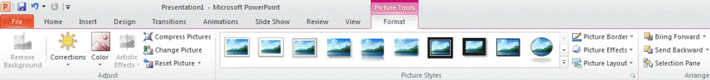 picture tools format tab
