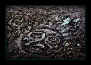 Petroglyphs near Bella Coola, in Nuxalk territory, British Columbia.
