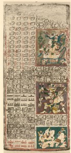 An example of Yucatec Maya writing, ca. 11th - 12th century CE from Chichen Itza, preserved in the Dresden Codex.  Public domain.