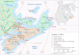 Acadia and Nova Scotia, 1754