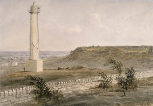 The original Brock's Monument at Queenston Heights