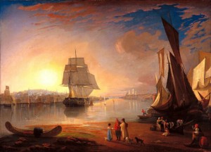 Cities went from garrison towns to diverse and rapidly expanding centres of trade and industry. (The Port of Halifax, 1830-1840, artist unknown.)