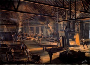 The Toronto Rolling Mills produced iron rails from 1857 to 1873, when steel production took over. (Source: Toronto Public Library.)