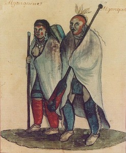 Algonquian couple, 18th century (artist unknown).