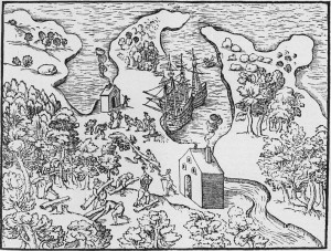 A fanciful map of Churchill Harbour on Hudson's Bay, c.1624, by Jens Munck.