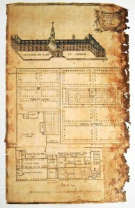 Plans for the expansion of the Hôtel-Dieu, 1695.