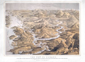 A whimsical, almost Tolkein-esque map of "The New El Dorado."