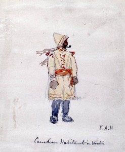 Frances Anne Hopkins, “Canadian Habitant in Winter,” c.1858-59?