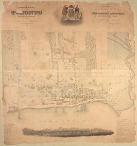 http://commons.wikimedia.org/wiki/File:Toronto_Cane_map_1842.jpg