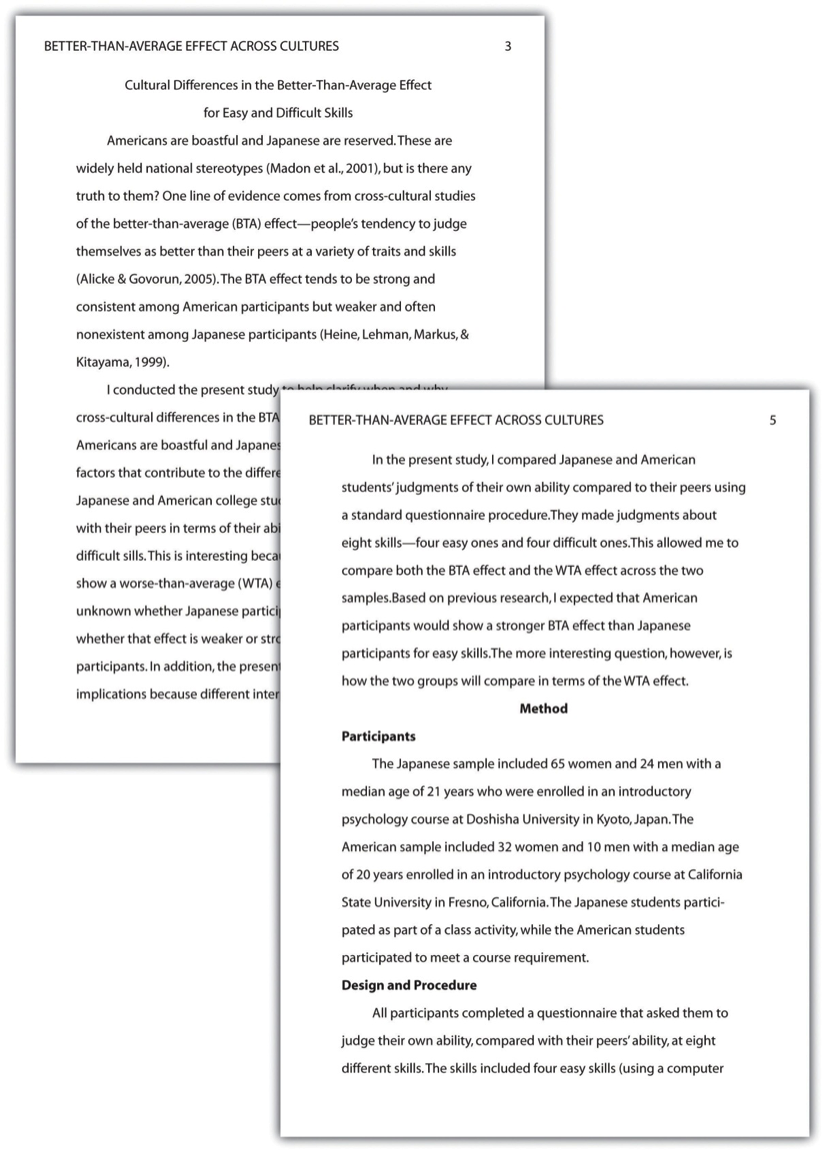 example of research article critique in apa format