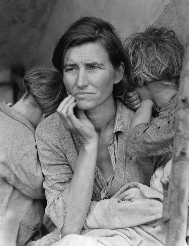 Dorothea Lange's photo, Migrant Mother, from the Great Depression.