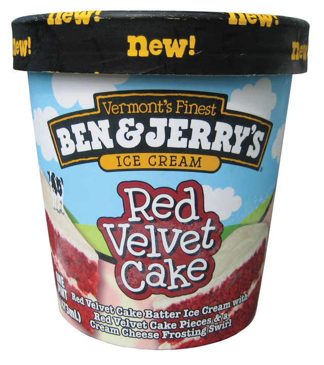Ben and jerry's red velvet cake flavour ice cream