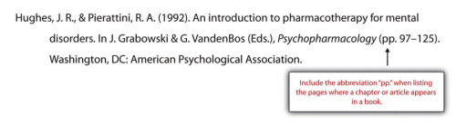 Hughes, J.R. and Pierattini, R.A. (1992). An Introduction to pharmacotherapy for mental disorders, In J. Grabowski and G. VandenBos (Eds.), Pscyhopharmacology (pp.97-125). Washington, DC: American Psyhcological Association.