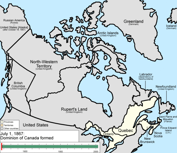 Historical maps of Canada. Long description available.