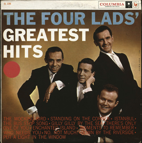 Album cover for The Four Lads. Long description available.