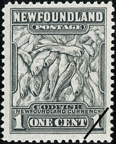 1-cent Newfoundland stamp depicting cod.