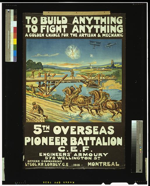 Recruitment poster for World War I. Long description available.