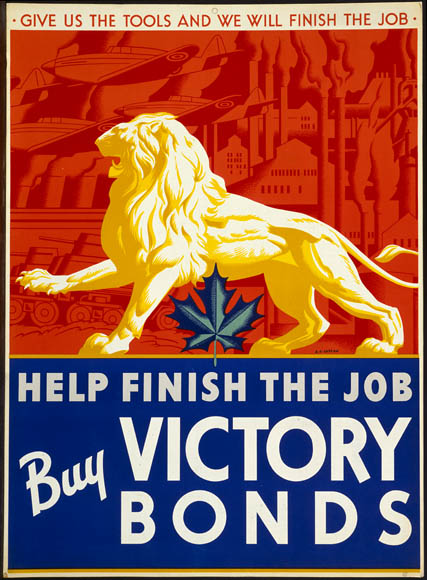 Poster advertising victory bonds. Long description available.