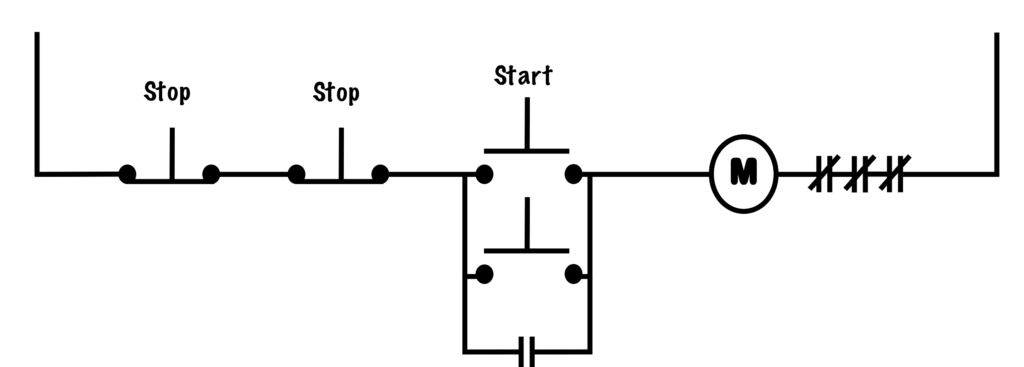 Three-Wire Circuit With Pilot Lights – Basic Motor Control