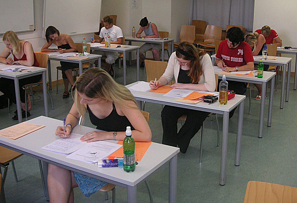 High School Students Taking Test