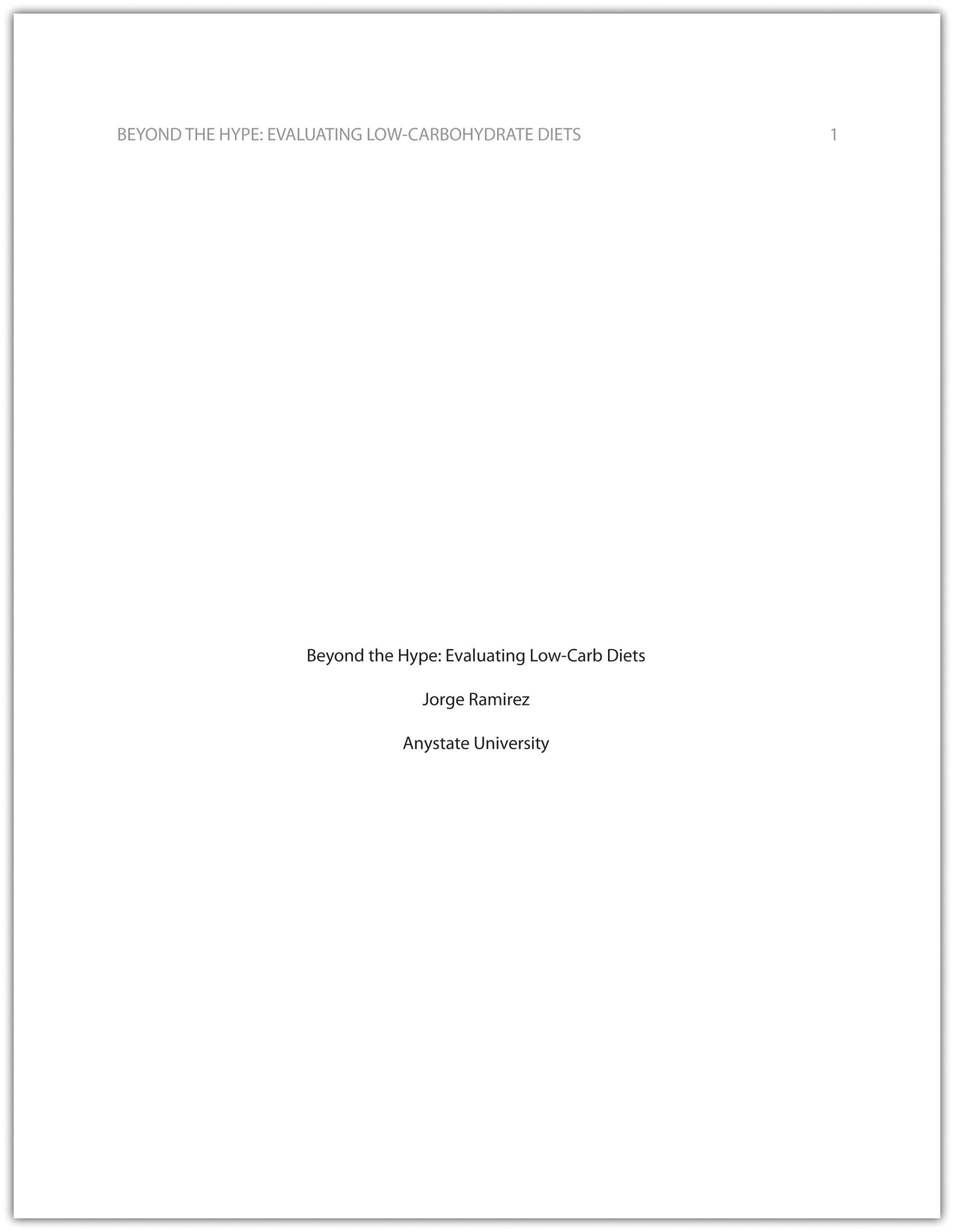 apa cover page format