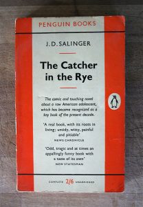 The front cover of J.D. Salinger's novel, The Catcher in the Rye.