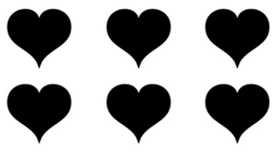 heart, heart, heart, and heart, heart, heart