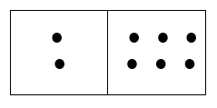 a domino card that reads 2-6