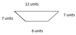 a quadrilateral whose sides are 12 units, 7 units, 6 units, 7 units