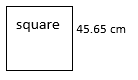 a square whose sides are 45.65 cm