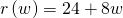 r\left(w\right)=24+8w