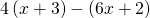 4\left(x+3\right)-\left(6x+2\right)