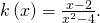 \,k\left(x\right)=\frac{x-2}{{x}^{2}-4}.