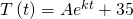Rendered by QuickLaTeX.com T\left(t\right)=A{e}^{kt}+35