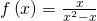 f\left(x\right)=\frac{x}{{x}^{2}-x}