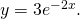 Rendered by QuickLaTeX.com y=3{e}^{-2x}.