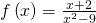 Rendered by QuickLaTeX.com f\left(x\right)=\frac{x+2}{{x}^{2}-9}