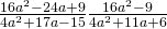 \frac{16{a}^{2}-24a+9}{4{a}^{2}+17a-15}÷\frac{16{a}^{2}-9}{4{a}^{2}+11a+6}