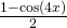 Rendered by QuickLaTeX.com \frac{1-\mathrm{cos}\left(4x\right)}{2}