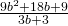 \frac{9{b}^{2}+18b+9}{3b+3}