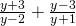 \frac{y+3}{y-2}+\frac{y-3}{y+1}